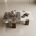 طقم طاولات قهوةT-000102Black &White - Image 5