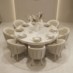 سفرة طعام (8كراسي UDI-2011-CH-BEGIE) + UDI-1040-T170 - Image 6