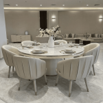 سفرة طعام (8كراسي UDI-2011-CH-BEGIE) + UDI-1040-T170 - Image 4