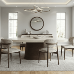 طاولة طعامUDI-1059-T220 طاولة خشب مقاس (220 CM) + 6 كراسي