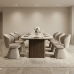 طاولة طعام مع 8 كراسي - Image 3